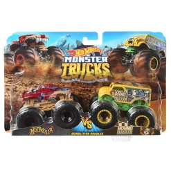 Hot Wheels - Pack 2 Vehículos Doble Demolición Monster Trucks (varios modelos) Vehículos Y Circuitos