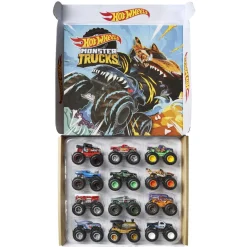 Hot Wheels - Pack de 12 coches Monster Trucks de juguete ㅤ*MATTEL Discount