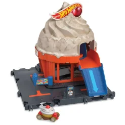 Hot Wheels - Pista de carreras City Tienda de helados con 1 vehículo incluido ㅤ*MATTEL Discount