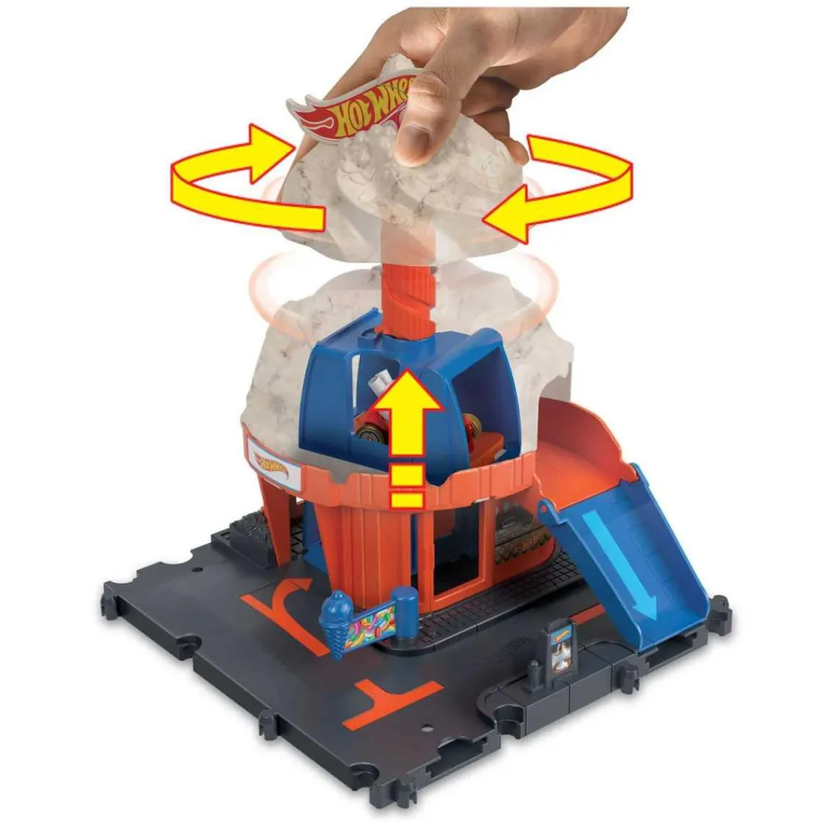 Hot Wheels - Pista de carreras City Tienda de helados con 1 vehículo incluido ㅤ*MATTEL Discount