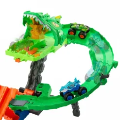 New Monster Trucks - Conjunto Destrucción del Dragón - Serie Sharks Vs Dinos Vehículos Y Circuitos