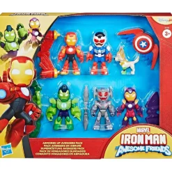 Online Iron Man and his Awesome Friends - Pack de Vengadores Blindados Coleccionables Y Mini Mundos