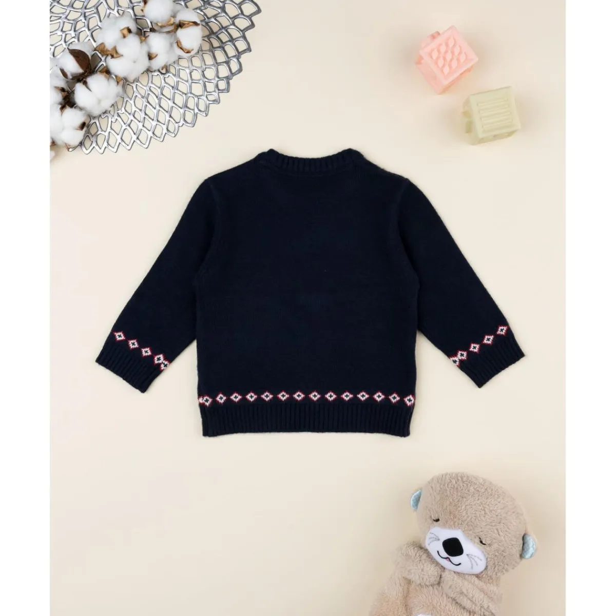 Sale Jersey bebé azul con osito bordado Niño·Bebé Niño 3-36 Meses|Bebé Niño 3-36 Meses·Jerséis Y Cardigans