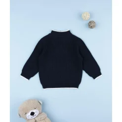 Jersey bebé azul con perrito bordado*Prenatal Outlet