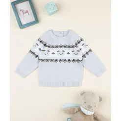 Jersey bebé gris con bordado de ositos*Prenatal Best