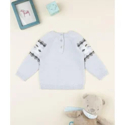 Jersey bebé gris con bordado de ositos*Prenatal Best