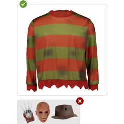 New Jersey de Freddy Krueger XXL Pesadilla en Elm Street Halloween|Disfraces