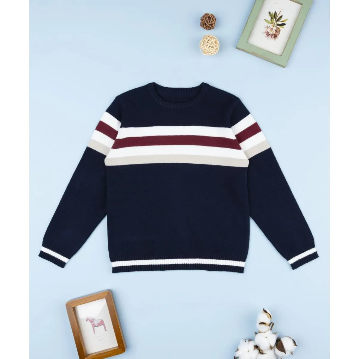 Clearance Jersey de niño a rayas azul y blanco Niño·Niño 2-10 Años|Niño 2-10 Años·Jerséis Y Sudaderas