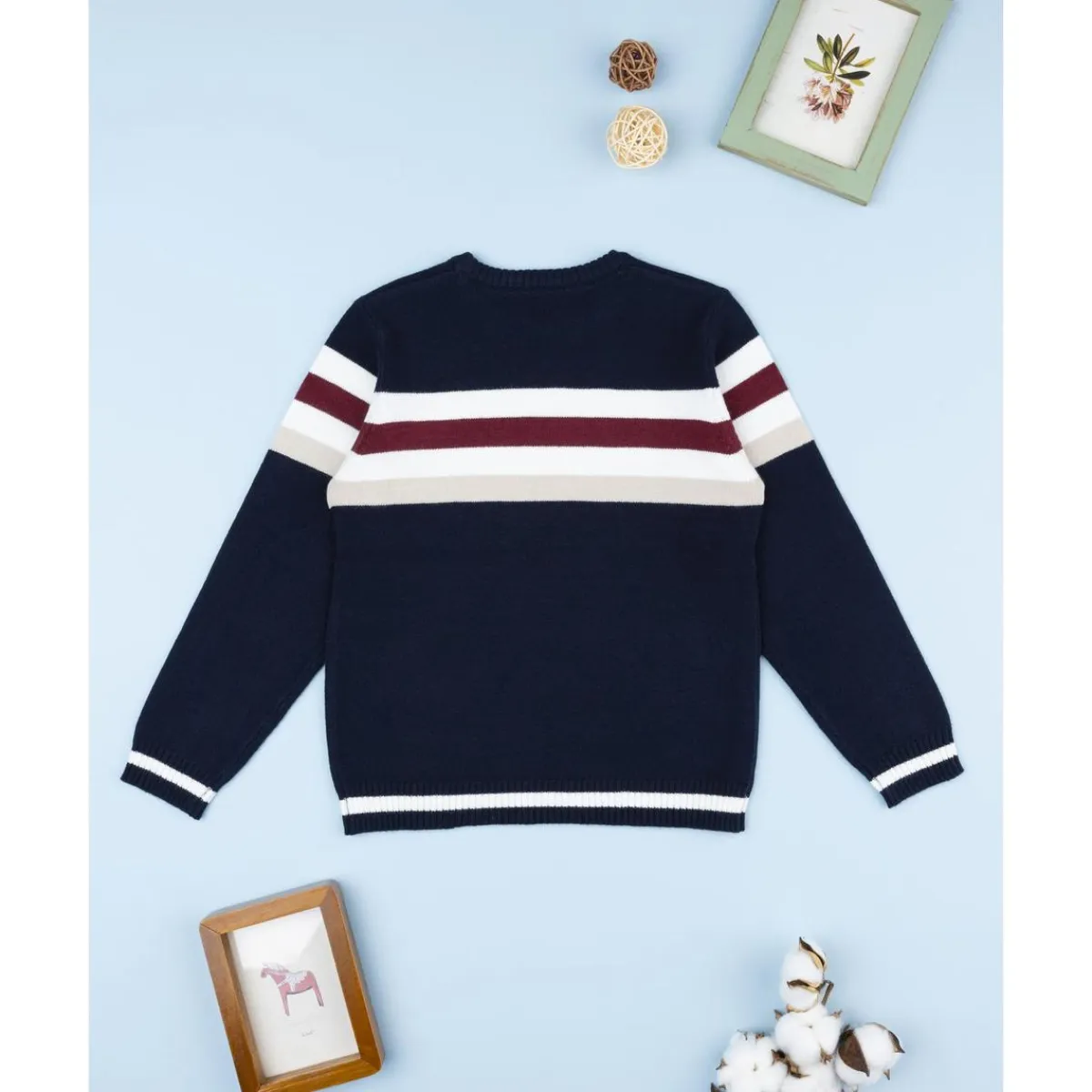 Clearance Jersey de niño a rayas azul y blanco Niño·Niño 2-10 Años|Niño 2-10 Años·Jerséis Y Sudaderas