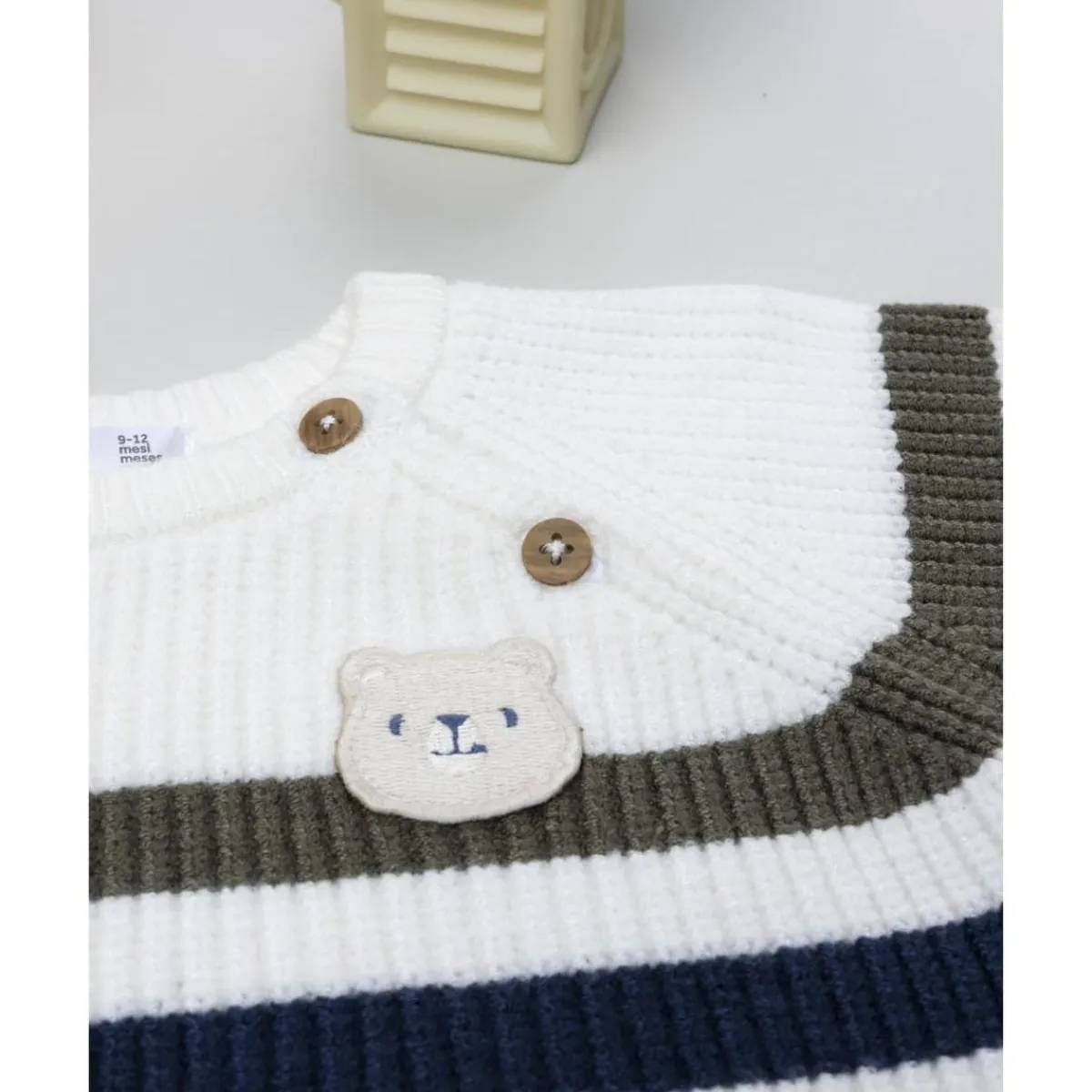 Outlet Jersey de niño a rayas con parche Niño·Bebé Niño 3-36 Meses|Bebé Niño 3-36 Meses·Jerséis Y Cardigans