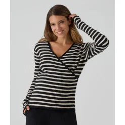 Jersey lactancia a rayas negro y beige*Prenatal Discount