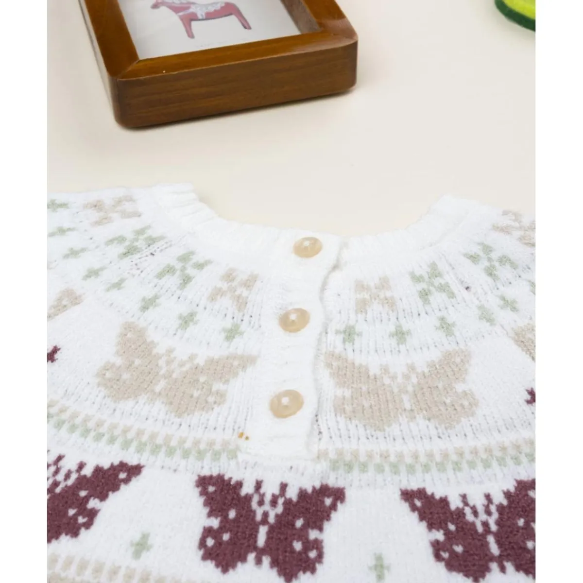 Clearance Jersey niña beige con mariposas Niña·Bebé Niña 3-36 Meses|Bebé Niña 3-36 Meses·Jerséis Y Cardigans