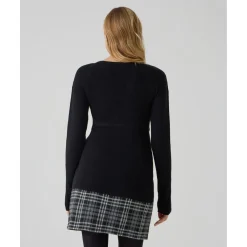 Jersey premamá negro tricot con cordón*Prenatal Best