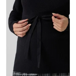 Jersey premamá negro tricot con cordón*Prenatal Best