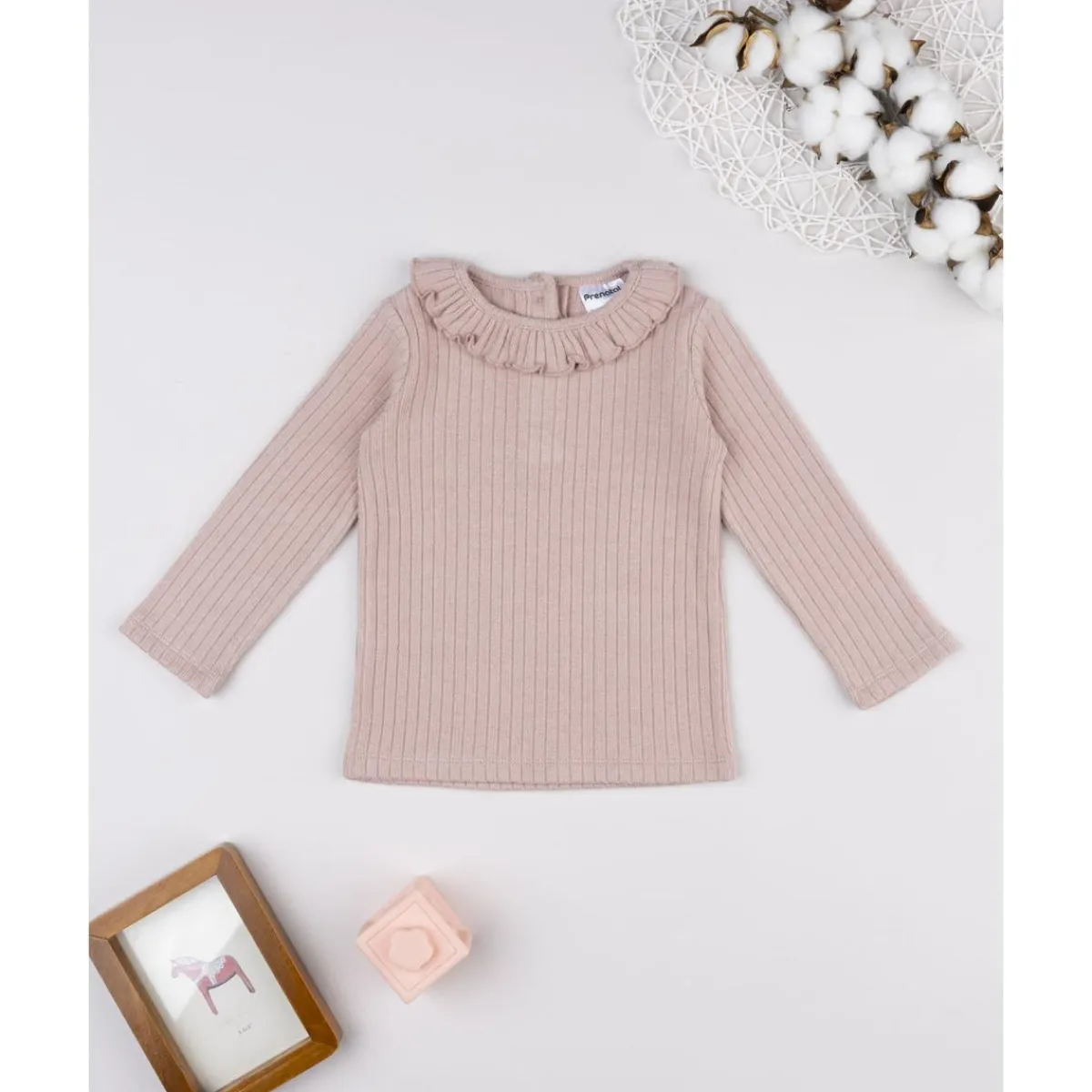 Jersey rosa de cuello alto para niña*Prenatal Online