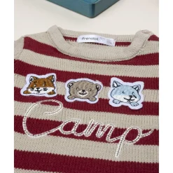 Sale Jersey tricot niño rayas beige y burdeos Niño·Bebé Niño 3-36 Meses|Bebé Niño 3-36 Meses·Jerséis Y Cardigans