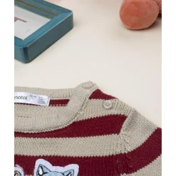 Sale Jersey tricot niño rayas beige y burdeos Niño·Bebé Niño 3-36 Meses|Bebé Niño 3-36 Meses·Jerséis Y Cardigans
