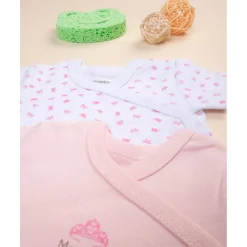 Juego de 2 bodies rosa y blanco con la inscripción Mommy's Princess*Prenatal Clearance