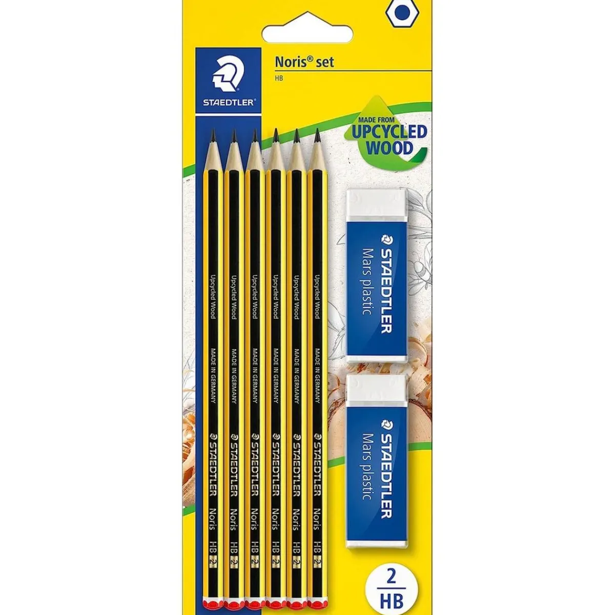 Kit de 6 lápices de grafito Noris HB y 2 gomas Mars Plastic*TOYS "R" US Best