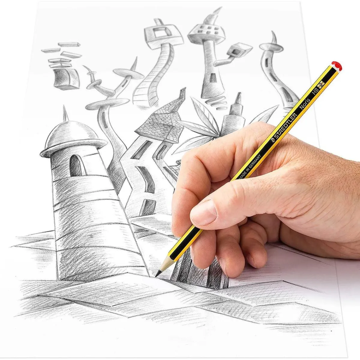 Kit de 6 lápices de grafito Noris HB y 2 gomas Mars Plastic*TOYS "R" US Best