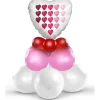 Kit de decoración y inflado Corazón Blanco Amor (12 globos de látex, 1 globo foil mylar 45 cm) para composición de 75 cm de alto ㅤ*TOYS "R" US
