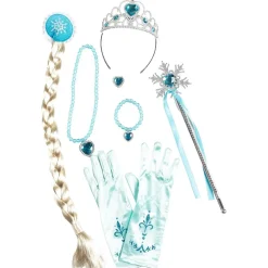Kit de Disfraz Princesa Hielo: Corona y Accesorios Azul Plata XS ㅤ*TOYS "R" US Outlet