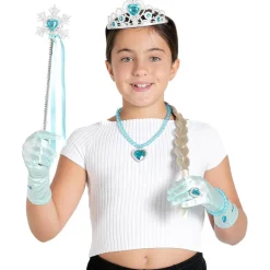 Kit de Disfraz Princesa Hielo: Corona y Accesorios Azul Plata XS ㅤ*TOYS "R" US Outlet
