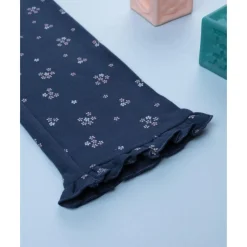 Legging azul con micro flores para niña*Prenatal Online