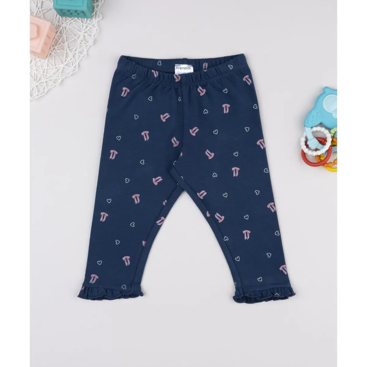 Discount Leggings azules con lazos y corazones para niña Niña·Bebé Niña 3-36 Meses|Bebé Niña 3-36 Meses·Leggings Y Faldas