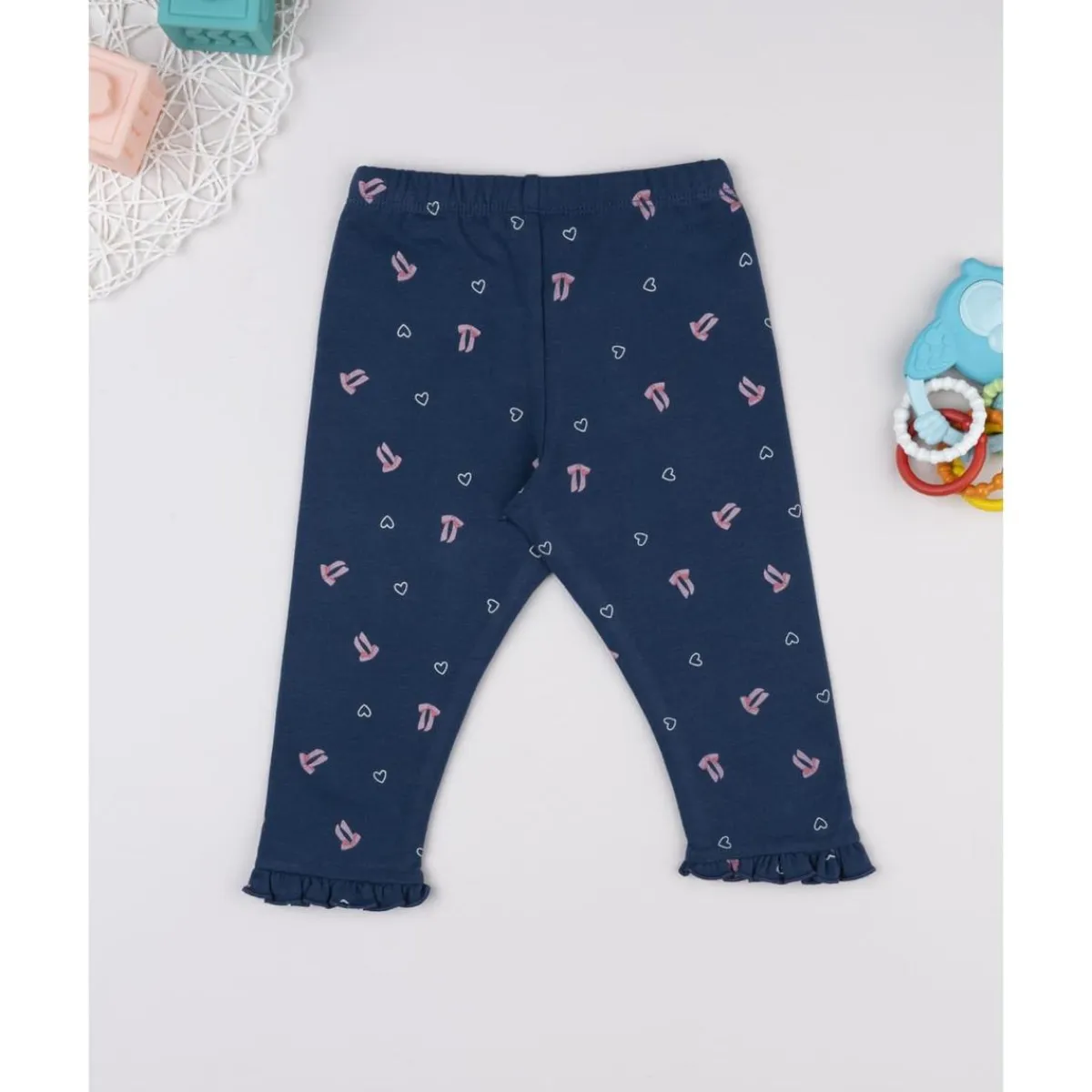 Discount Leggings azules con lazos y corazones para niña Niña·Bebé Niña 3-36 Meses|Bebé Niña 3-36 Meses·Leggings Y Faldas
