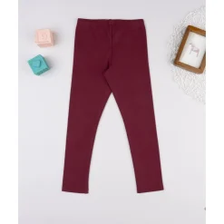 Leggings burdeos de niña con bordado*Prenatal Clearance