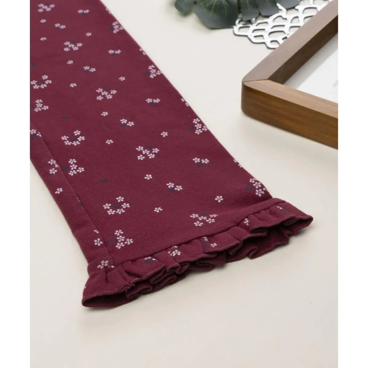 Best Leggings burdeos de niña con flores Niña·Niña 2-10 Años|Niña 2-10 Años·Leggings Y Faldas