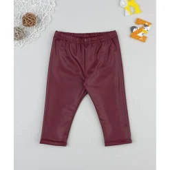 Clearance Leggings efecto piel burdeos para niña Niña·Bebé Niña 3-36 Meses|Bebé Niña 3-36 Meses·Leggings Y Faldas