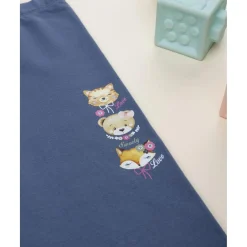 Leggings niña azul con estampado*Prenatal New