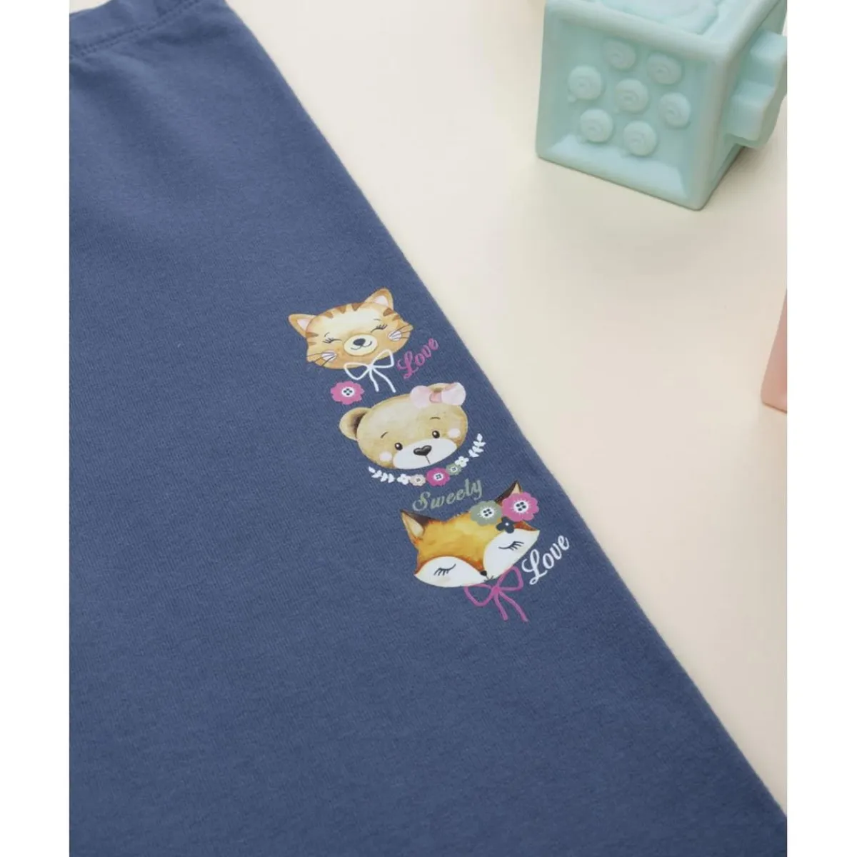 Leggings niña azul con estampado*Prenatal New