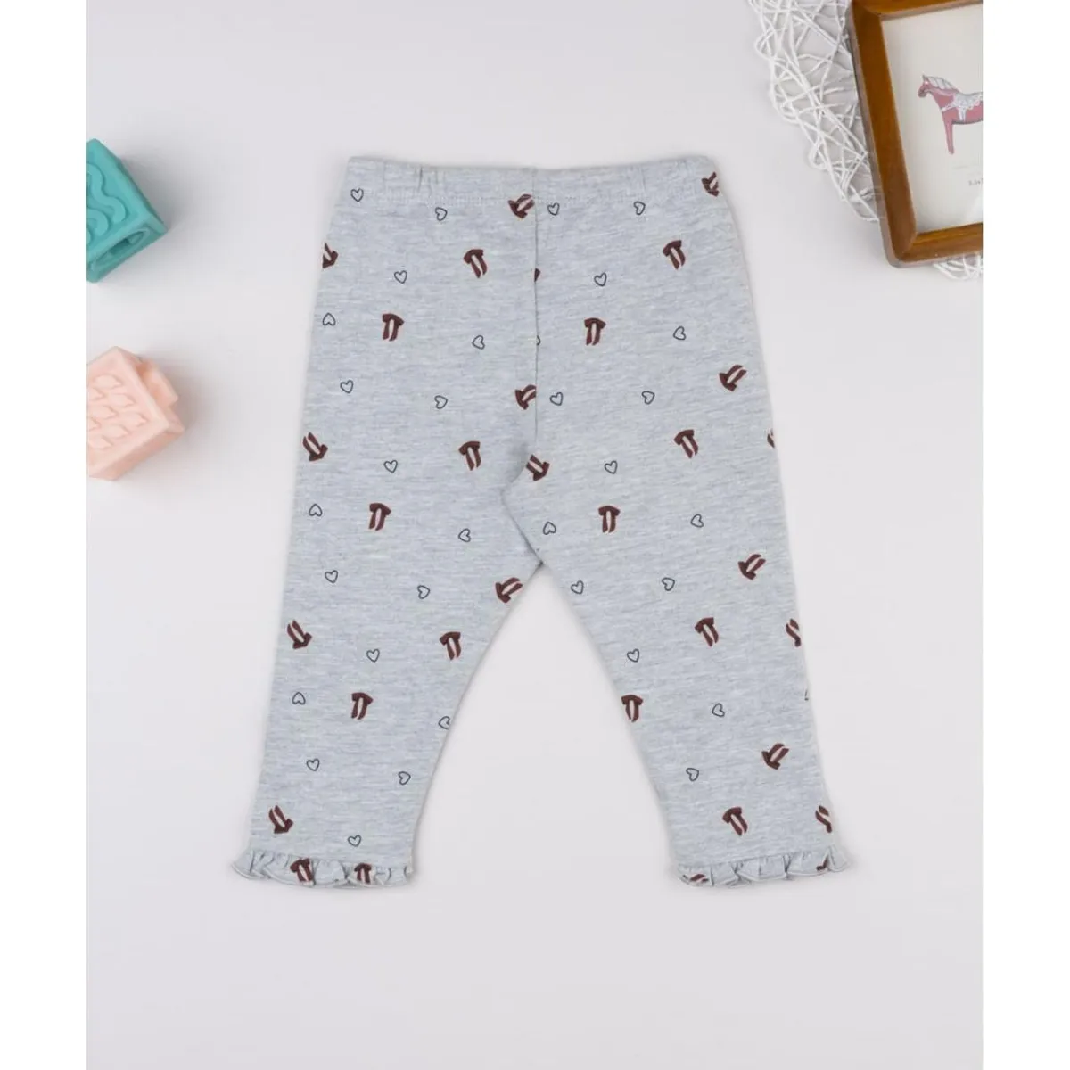 Online Leggings niña grises con corazones y lazos Niña·Bebé Niña 3-36 Meses|Bebé Niña 3-36 Meses·Leggings Y Faldas