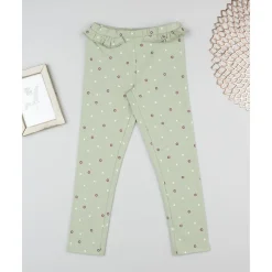Leggings niña verdes con estampado floral Niña·Niña 2-10 Años|Niña 2-10 Años·Leggings Y Faldas