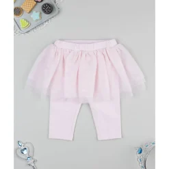Leggings rosa de niña con falda de tul*Prenatal Sale