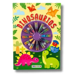 Libro con pinturas de cera (varios modelos)*TOYS 