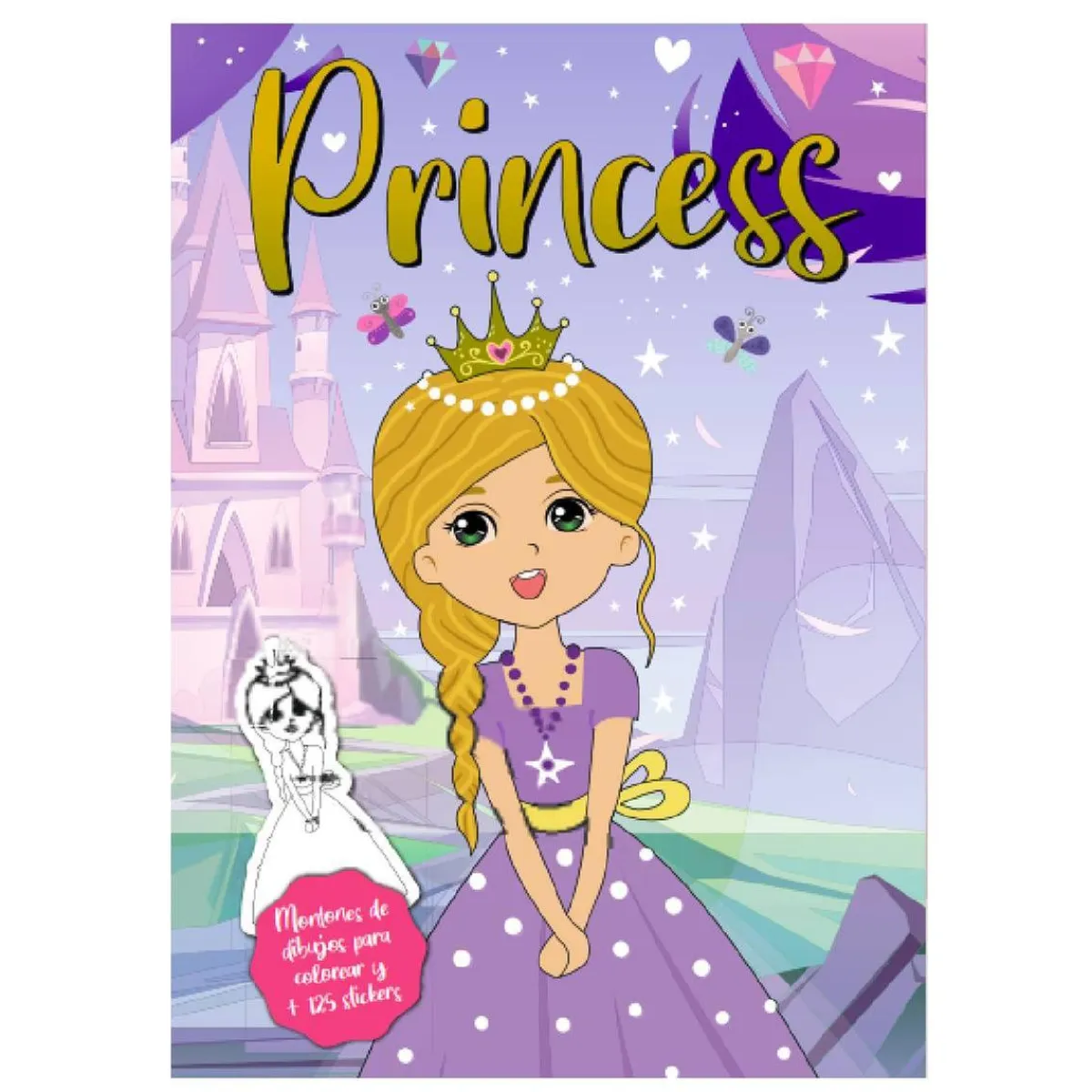 Libro para colorear Princesas o Sirenas con 125 pegatinas (Varios modelos)*TOYS "R" US Online