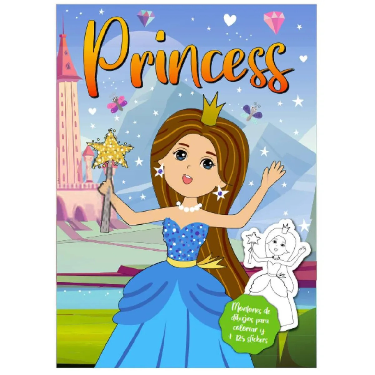 Libro para colorear Princesas o Sirenas con 125 pegatinas (Varios modelos)*TOYS "R" US Online