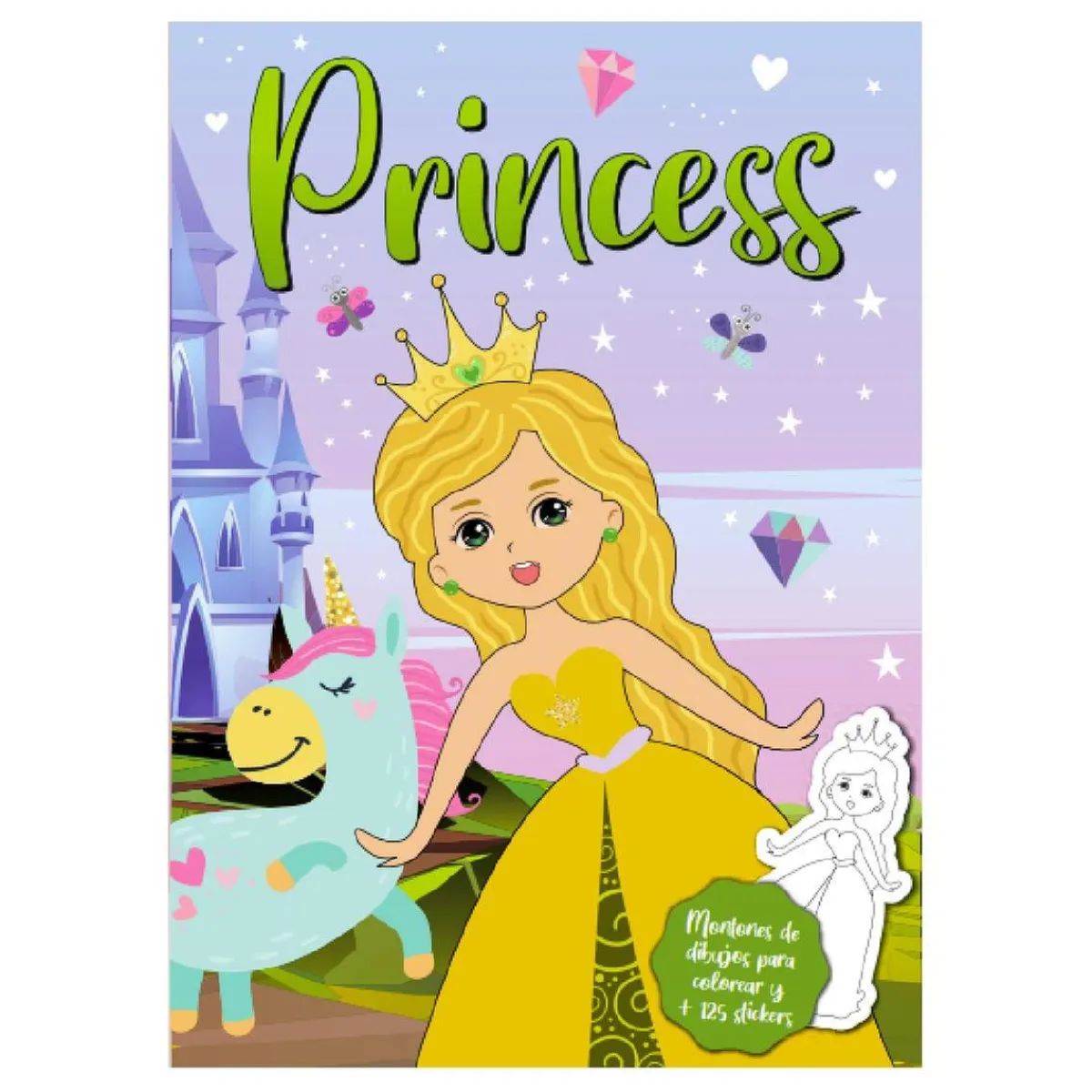 Libro para colorear Princesas o Sirenas con 125 pegatinas (Varios modelos)*TOYS "R" US Online
