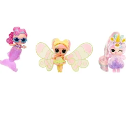 New L.O.L. Surprise - Just add Water - Pack 3 muñecas fantasía (sirena, hada y unicornio) Coleccionables Y Mini Mundos