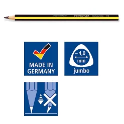 Lápiz Jumbo con Goma de Borrar y Sacapuntas*TOYS