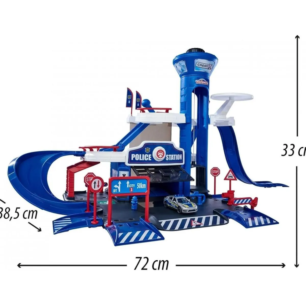 Clearance Majorette - Estación de Policía Creatix con Vehículo Incluido ㅤ Vehículos Y Circuitos