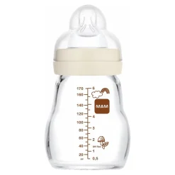 New - Biberón de cristal Feel Good 170 ml Beige Biberones Y Chupetes·Biberones