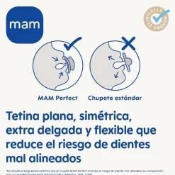 - Chupete Perfect silicona mate 2-6 meses azul*MAM Clearance