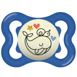 - Chupete Supreme Night silicona brillante 2-6 meses azul*MAM Hot
