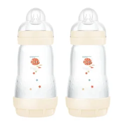 Discount - Conjunto 2 biberones Easy Active anticólicos 260 ml Beige Biberones Y Chupetes·Biberones