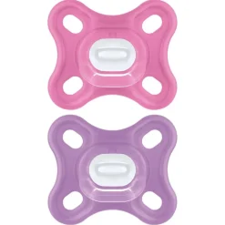 - Pack 2 chupetes Comfort silicona 0-3 meses rosa*MAM